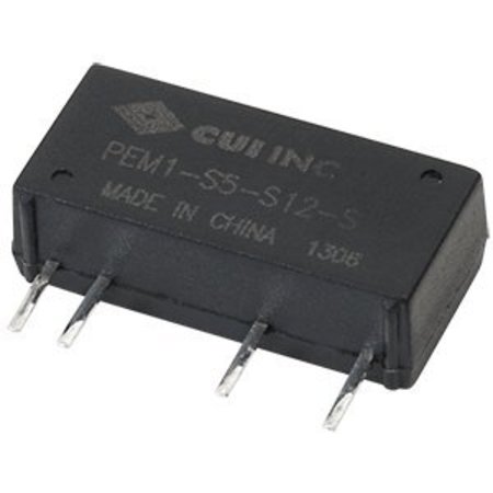 CUI INC Isolated Dc/Dc Converters Dc-Dc Isolated, 1 W, 10.8~13.2 Vdc Input, 5 Vdc, 100 Ma, Dual Unregulated PEM1-S12-D5-S